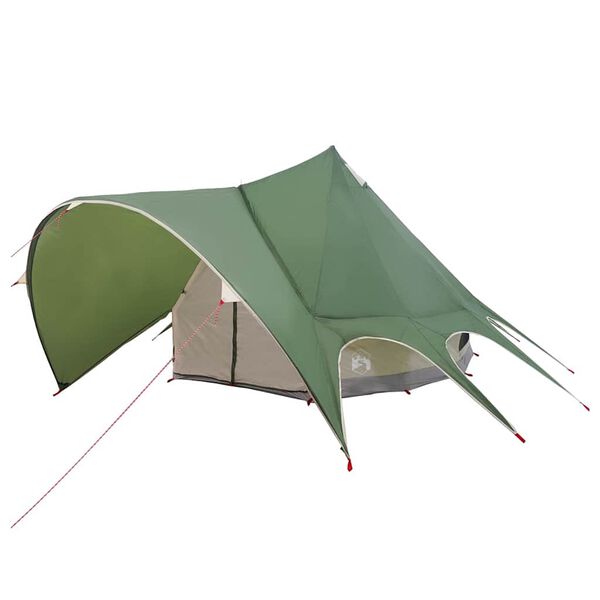 vidaXL Teepee telk katusega Roheline ja Hall 600 x 600 x 347 cm