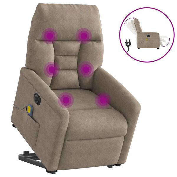 vidaXL elektriline p&uuml;sti t&otilde;usmist toetav massaažitool, pruunikashall