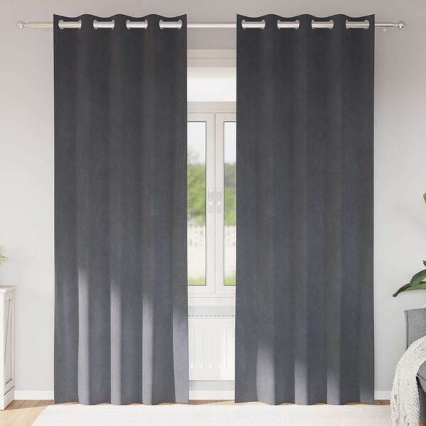 vidaXL Pimendavad kardinad 2 pcs Helehall 140 x 225 cm Samet