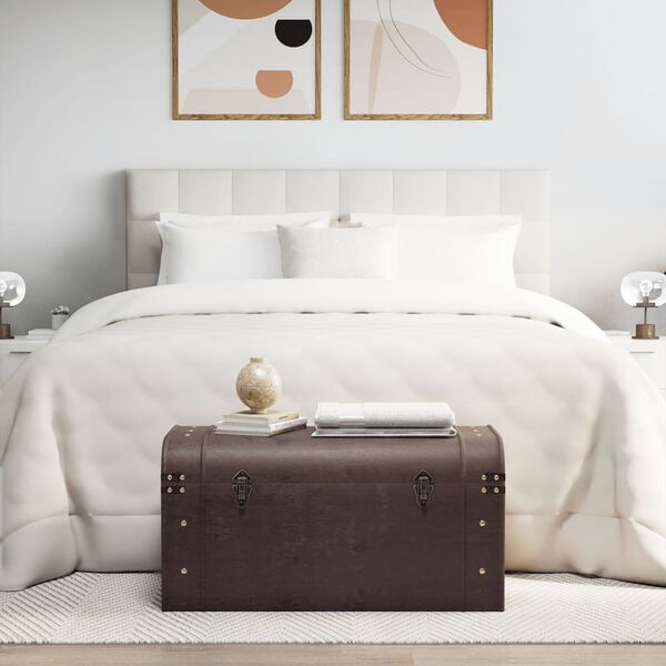 vidaXL lukkudega aardekirst, tumepruun, 79,5 x 39,5 x 39,5 cm, vineer