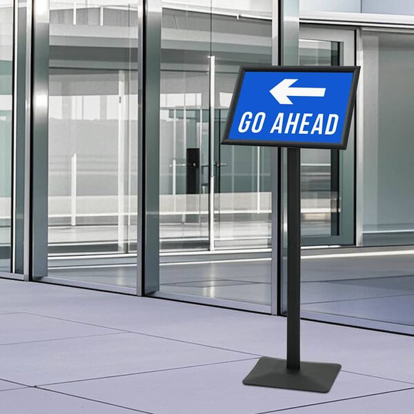 vidaXL Pjedestaali plakati tugi Must a3 Alumiinium ja PVC