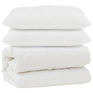 vidaXL Suletekk padjaga 3 pcs Valge Mikrofiiber