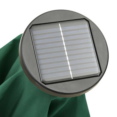 vidaXL päikesevari LED-tuledega, roheline, 200 x 211 cm, alumiinium