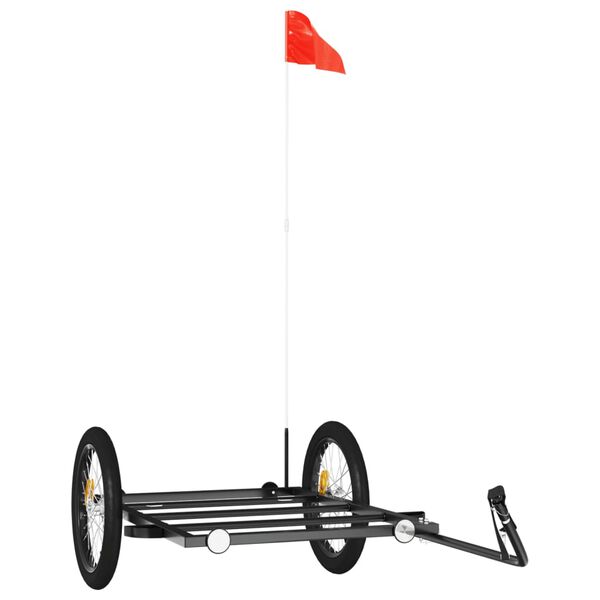 vidaXL jalgratta haagis, must, 135 x 68 x 37 cm, raud