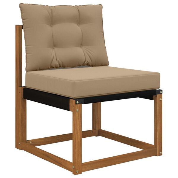 vidaXL V&auml;lim&ouml;&ouml;blitugi patja 2 pcs Pruunikashall Pol&uuml;ester