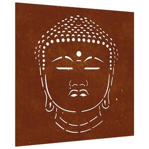 vidaXL aia seinakaunistus, 55x55 cm, Corteni teras, Buddha disain