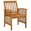 3058086 vidaXL 5 Piece Garden Dining Set with Cushions Solid Acacia Wood (45962+2x312128)