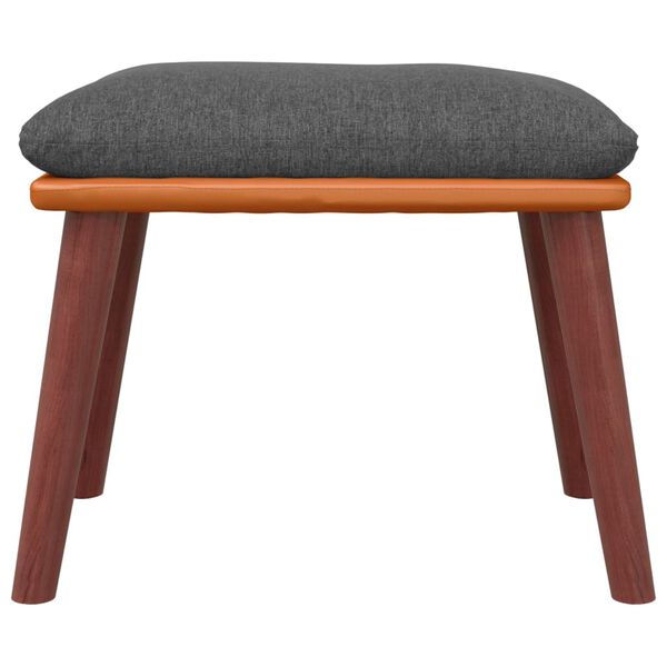 vidaXL jalapink, tumehall, 45x29,5x35 cm, kangas ja kunstnahk