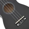 vidaXL sopran ukulele komplekt kotiga lastele must 21"