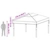 vidaXL Gazebo katte vahetus L&auml;bipaistev 400 x 300 x 32 cm PVC