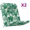 vidaXL Toolipadjad 2 pcs Oxfordi kangas Lehe muster 58 x 77 x 4,5 cm