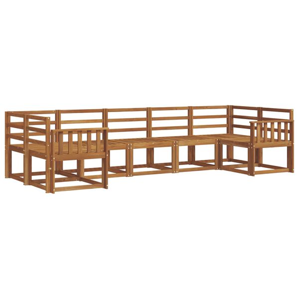 vidaXL V&auml;li diivanikomplekt 7 pcs Neutraalne Tugev akatsiapuu