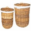 vidaXL Pesu korv 2 pcs Pruun Kubu rattan
