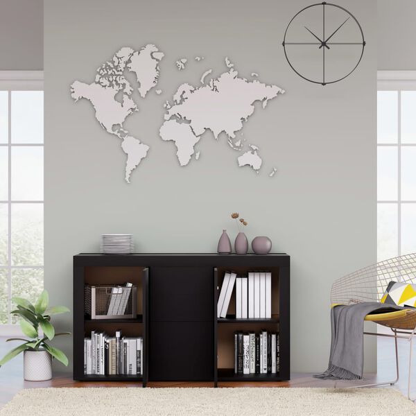 vidaXL puhvetkapp must 120 x 36 x 69 cm, puitlaastplaat