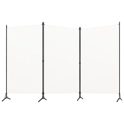 vidaXL 3 paneeliga ruumijagaja, valge, 260 x 180 cm, kangas