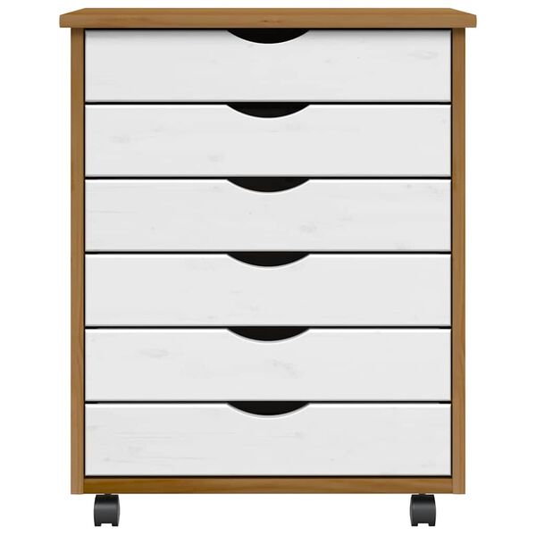 vidaXL ratastega sahtlikapp "MOSS", meepruun, m&auml;nnipuit