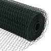 vidaXL Aed koos postiga Roheline 0,6 x 25 m Terased ja PVC