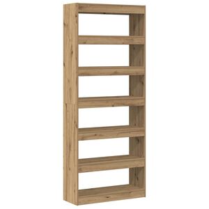 vidaXL Raamaturiiul riiuliga K&auml;sit&ouml;&ouml;puu 80 x 30 x 198 cm Tehispuit