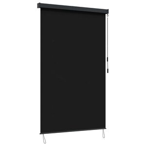 vidaXL Rulookardin Must 80 x 250 cm Kangas ja Alumiinium