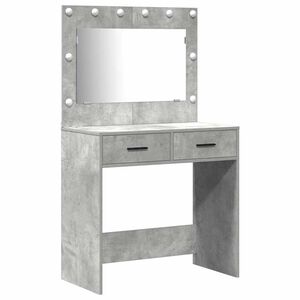vidaXL Riietumislaud peeglituledega sahtliga 2 pcs Hall Tehispuit