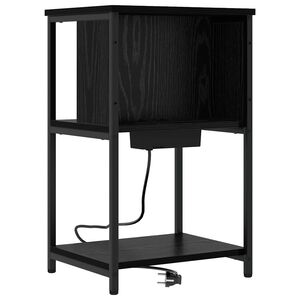 vidaXL &Ouml;&ouml;lambi kapp Must tamm 38 x 31 x 61 cm Tehispuit