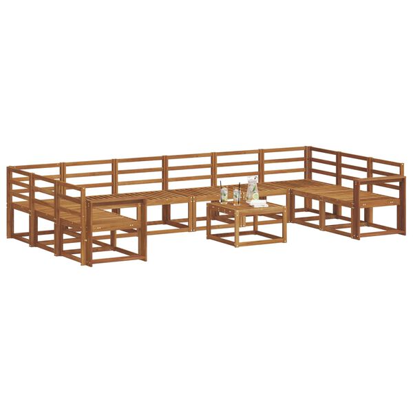 vidaXL V&auml;li diivanikomplekt 11 pcs Neutraalne Tugev akatsiapuu