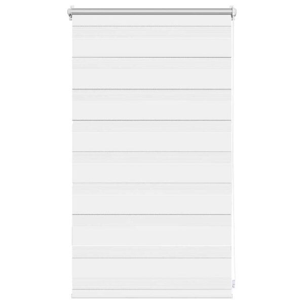 vidaXL Sebraruloo 50,9 x 100 cm kangast, laius 46,7 cm, valge