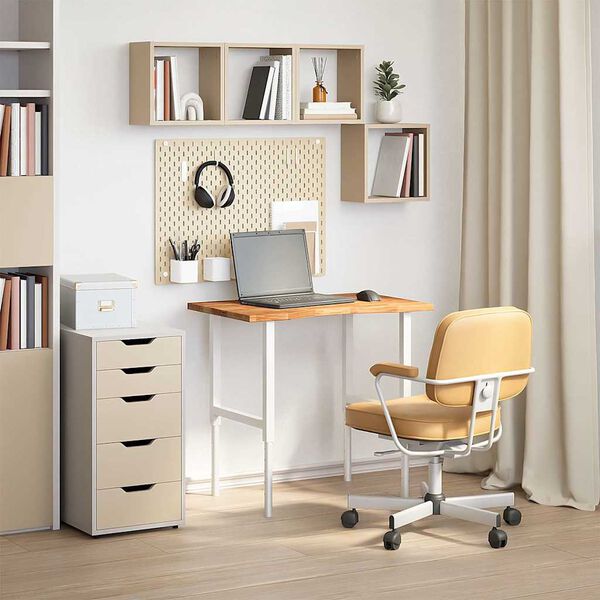 vidaXL lauaplaat, helepruun, 80x60x2,5cm, toekas tammepuit ristk&uuml;lik