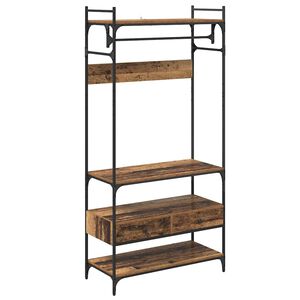 vidaXL Garderoobikapp sahtliga Vana puit 89 x 39 x 184.5 cm Tehispuit