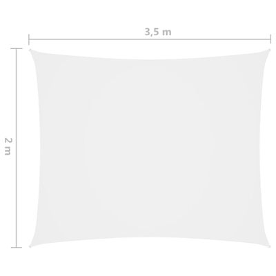 vidaXL oxford-kangast päikesepuri, ristkülikukujuline, 2x3,5 m, valge