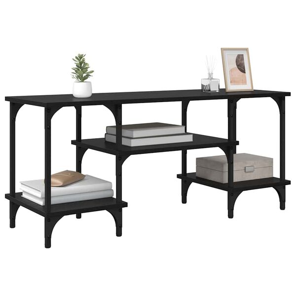 vidaXL Telerikapp Must tamm 102 x 35 x 45,5 cm