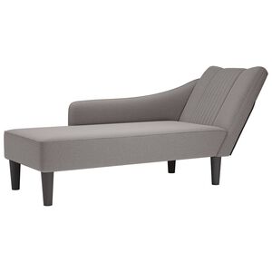 vidaXL Chaise Lounge parema k&auml;etoe Taupe kangaga