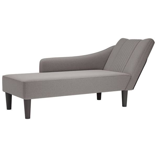 vidaXL Chaise Lounge parema k&auml;etoe Taupe kangaga