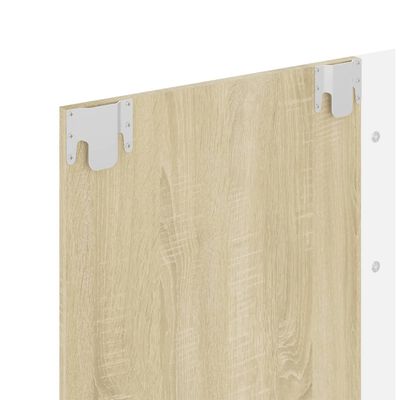 vidaXL TV-seinakapp, valge Sonoma tamm, 135x23,5x90 cm, puitlaastplaat