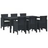 vidaXL Aia s&ouml;&ouml;gilaudade komplekt 7 tk Antratsiit Pol&uuml;prop&uuml;leen