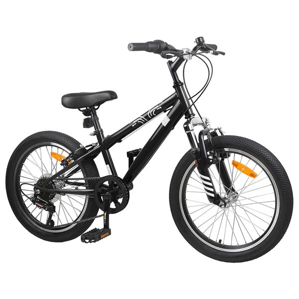 vidaXL Kids Mountain Bike 20 Tolli 6-Speed 5-8 aastastele Must