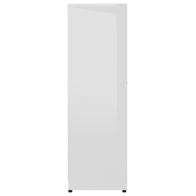 vidaXL vannitoakapp kõrgläikega valge 30 x 30 x 95 cm puitlaastplaat