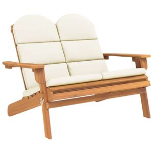 vidaXL Adirondack aiapink patjadega, 126 cm, akaatsiapuit