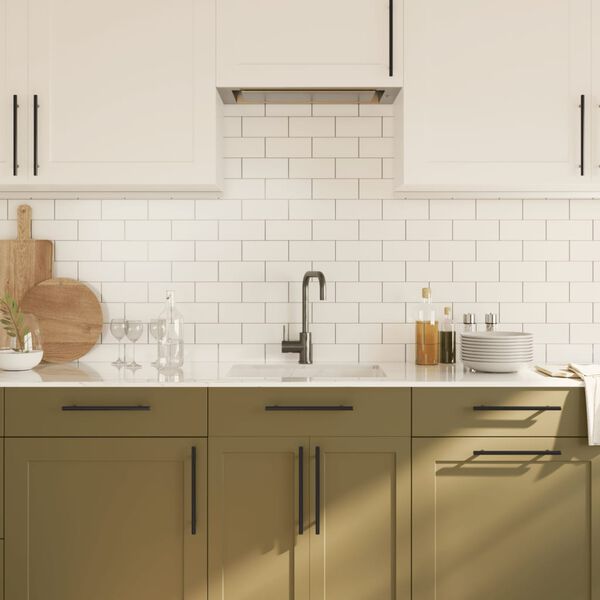 vidaXL kapi k&auml;epidemed 20 tk, must, 192 mm, roostevaba teras