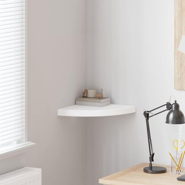 vidaXL ujuv nurgariiul, valge, 35 x 35 x 3,8 cm, MDF