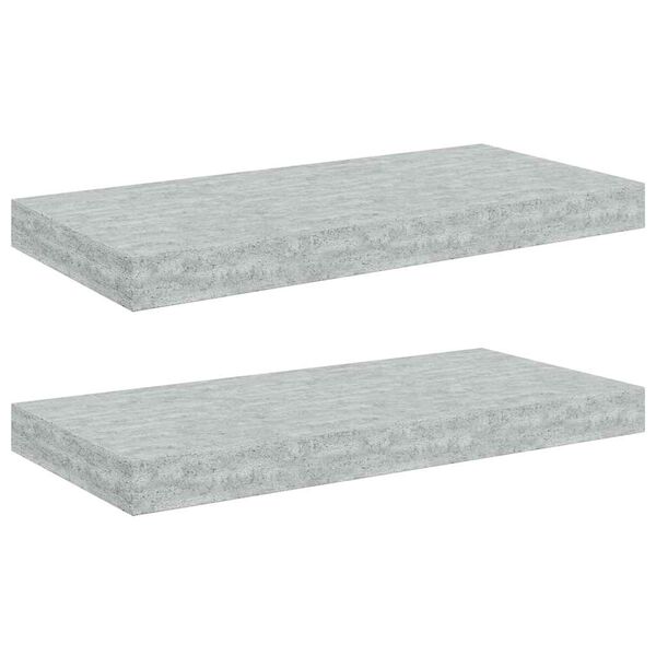 vidaXL seinariiulid, 2 tk, betoonhall, 50 x 23 x 3,8 cm MDF