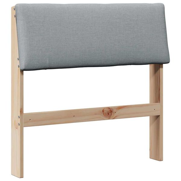 vidaXL Polsterdatud voodiots Helehall 80 cm Tahke m&auml;nd