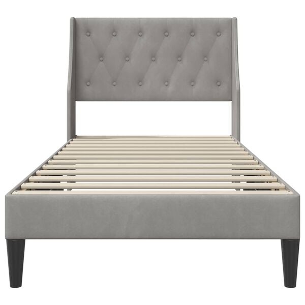 vidaXL Voodi raam peaga Helehall 80 x 200 cm Samet