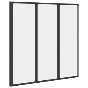 vidaXL Du&scaron;isein Must 120 x 2 x 117 cm Alumiinium ja PP