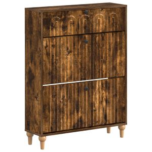 vidaXL Kinga kapp ALKMAAR 78 x 24 x 103 cm Tehispuit Suitsutatud tamm