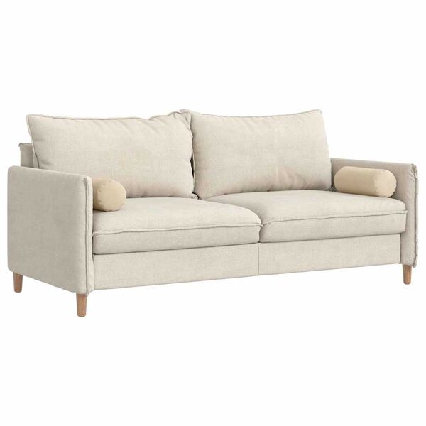 vidaXL Padjad 2 pcs cream Ø 15 x 40 cm Mikrofiber kangas