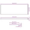 vidaXL Akna aluskate Must puitstriibuga 140 x 50 x 4,5 cm PVC