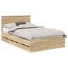 vidaXL Voodi raam sahtliga peaga Sonoma tamm 120 x 190 cm Inseneripuit
