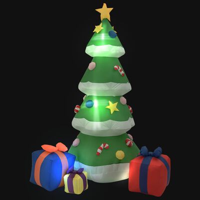 vidaXL täispuhutav jõulupuu, LED, sise/välis-tingimusteks, 240 cm