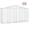 vidaXL kaarekujulised gabioonkorvid 50 tk, 200x50x100/120 cm, raud